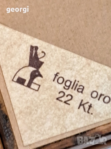 италианска мини картина със златно фолио 22 карата   29/1, снимка 13 - Картини - 52027606