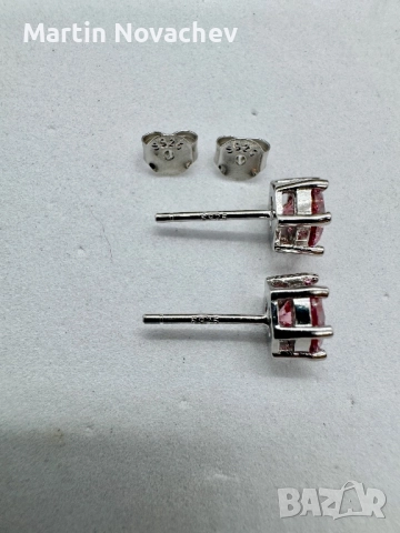 Сребърни обеци с мойсанит (Диамант) 1 карат, снимка 9 - Обеци - 52943942