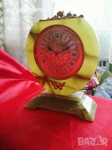 ELSINOR Настолен Швейцарски Механичен Часовник Оникс, снимка 9 - Антикварни и старинни предмети - 40675400