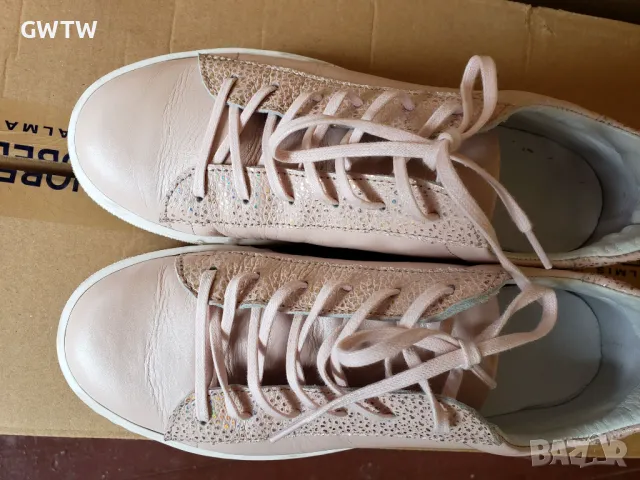 Розови кецове от естествена кожа, снимка 5 - Кецове - 49801376