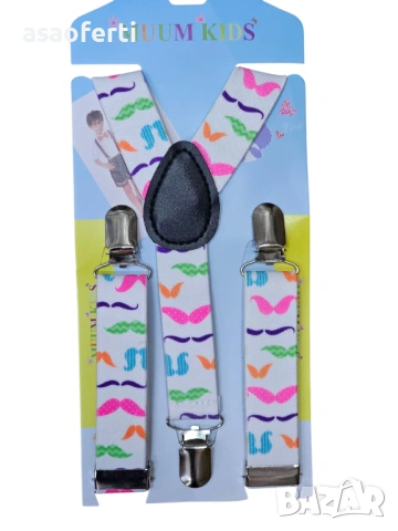 🎨 Детски Тиранти с Цветни Мустаци – Стилни и Забавни (MUUM KIDS)