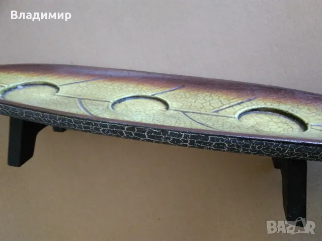 Декоративна дървена поставка за чаени свещи, снимка 3 - Декорация за дома - 50069528