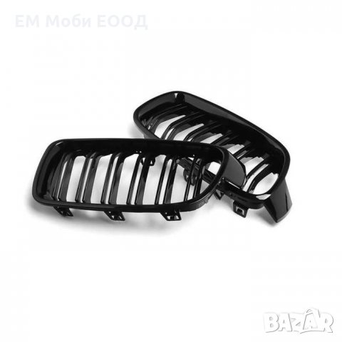Решетки Бъбреци за БМВ BMW 3 серия F30 F31 2012+ Черен Гланц Двойни, снимка 3 - Аксесоари и консумативи - 32874909