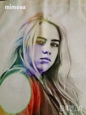 Били Айлиш торба за многократна употреба, снимка 3 - Чанти - 39633728