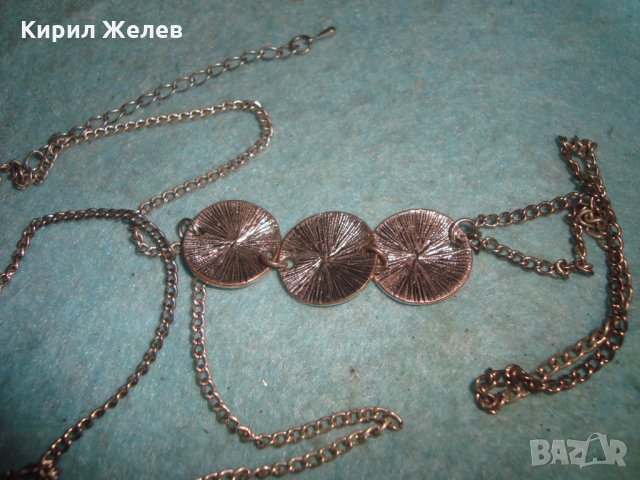 СРЕБРИСТ КРАСИВО ОРНАМЕНТИРАН АРТ МЕДАЛЬОН с ВЕРИЖКА 26808, снимка 3 - Колиета, медальони, синджири - 35261377