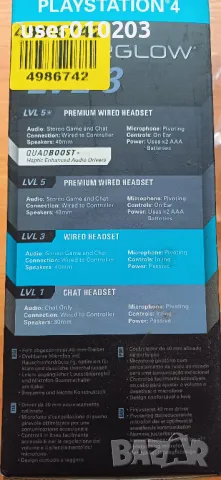 AFTERGLOW LVL3 слушалки за Playstation 4 или компютър, снимка 8 - Аксесоари - 47423754