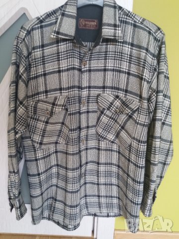 Мъжка зимна бархетна риза карирана р-р ХЛ, снимка 1 - Ризи - 33046518