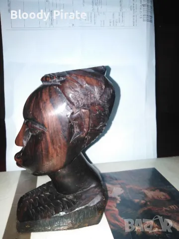 Стара африканска фигура , снимка 4 - Антикварни и старинни предмети - 48354923