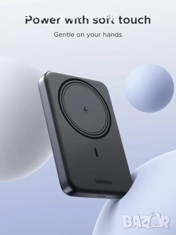 Нова Магнитна външна батерия 10000mAh UGREEN MagSafe с бързо зареждане, снимка 5 - Външни батерии - 52544907