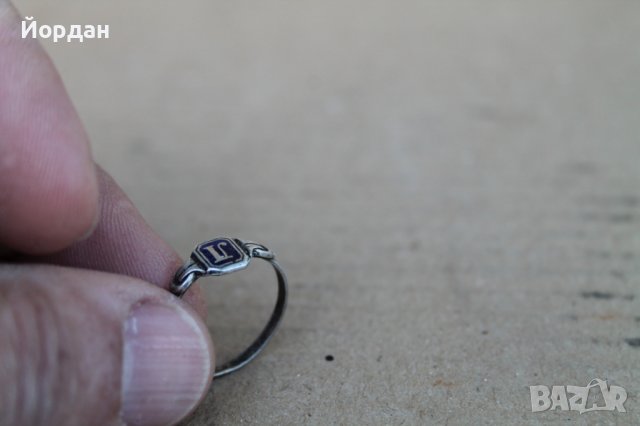 Стар сребърен пръстен с емайл Ф.К. ''Левски'', снимка 7 - Колекции - 43593854