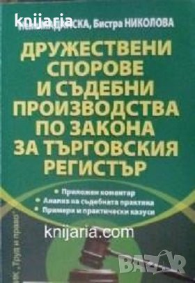 Дружествени спорове и съдебни производства по закона за търговския регистър