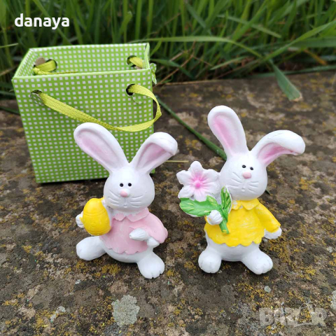 4618 Мини сувенир фигурка Зайче в подаръчна торбичка, снимка 4 - Декорация за дома - 44877277