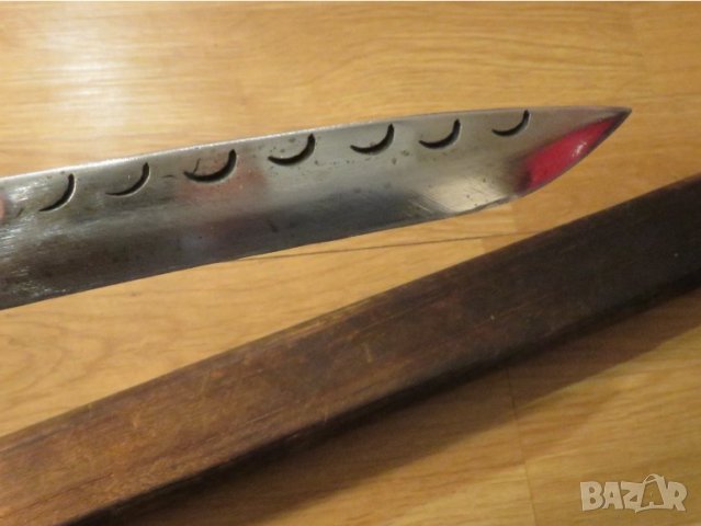 Старинен възрожденски  нож, каракулак  с дървена кания - солидна красота от стомана и дърво за теб ц, снимка 5 - Антикварни и старинни предмети - 38465216