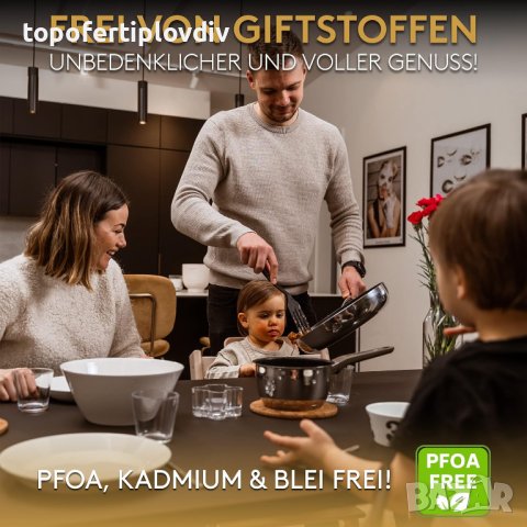 Тиган с капак HAUSLUND® Frying Pan 28 cm Non-Stick Coating,Нов, снимка 4 - Съдове за готвене - 44043080