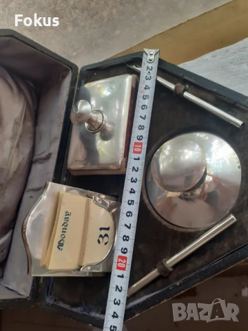 Уникален сребърен английски комплект за писалище писалка, снимка 4 - Антикварни и старинни предмети - 51276428