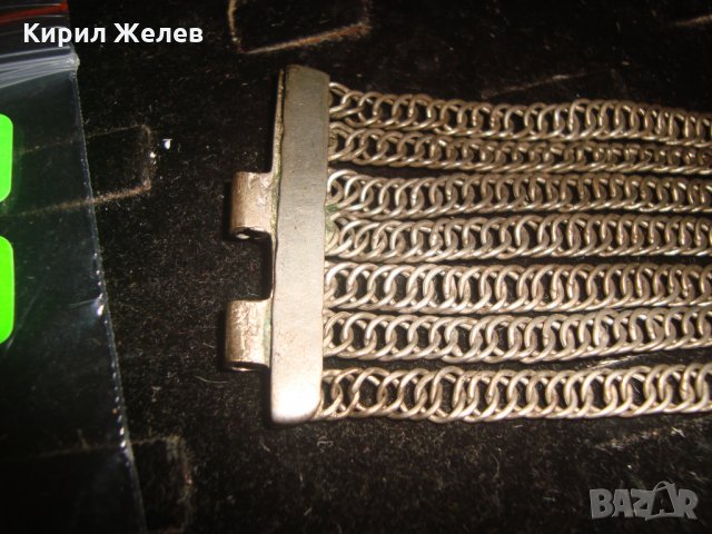 19 век сребърна сачанена възрожденска ПЛЕТКА ГРИВНА ЕТНО НАКИТ за НОСИЯ с ЩИФТ МАЙСТОРСКО БИЖУ 22282, снимка 13 - Антикварни и старинни предмети - 33215629