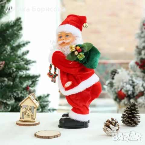 Танцуващ Дядо Коледа с музика и светлини – празнично настроение у дома, снимка 4 - Музикални играчки - 52798336