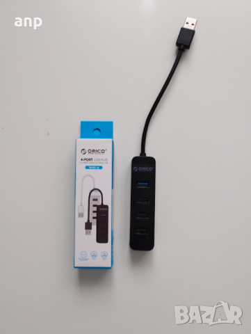 USB Хъб Orico TWU32-4A | 4x USB порта | USB 3.0 | Като Нов, снимка 2 - Други - 44912183
