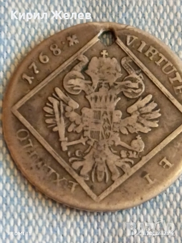 Сребърна монета 30 кройцера 1768г. Йозеф втори Австрия Виена 52978, снимка 14 - Нумизматика и бонистика - 53083702
