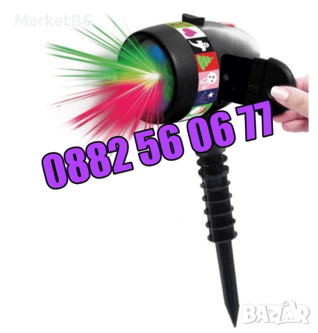 Коледен прожектор с 12 празнични слайдове, прожектор с коледни фигурки, снимка 5 - Декорация за дома - 52482026