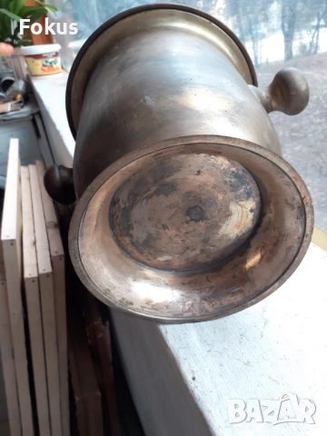 Стара голяма бронзова шампаниера ледарка 19 век Арт Деко, снимка 4 - Антикварни и старинни предмети - 53394379