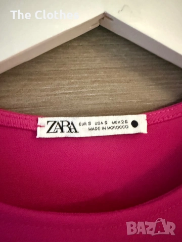 Рокля Zara S размер цикламена, снимка 5 - Рокли - 53571071