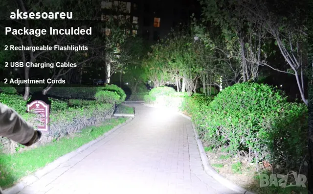 Регулируем Високопроизводителен Нов P90 Super Light акумулаторен фенер прожектор осветление риболов, снимка 11 - Оборудване и аксесоари за оръжия - 50265895