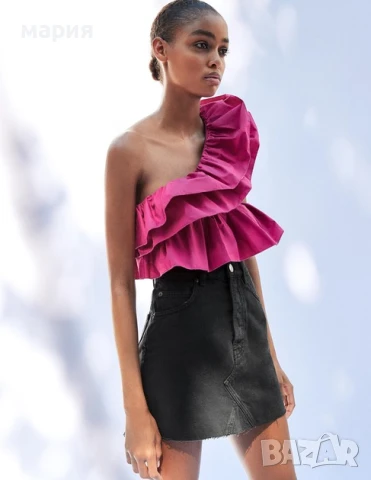 Нов топ Zara M с голо рамо