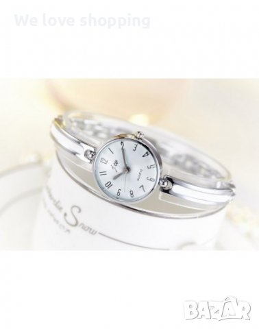 Дамски часовник-гривна, сребрист (005), снимка 3 - Дамски - 40087959