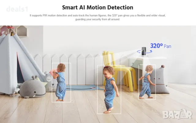 ANNKE 3MP WiFi IP Смарт Безжична Камера Двупосочно Аудио Видео Обаждане Нощна Лампа O-Kam Pro APP, снимка 7 - IP камери - 48889849