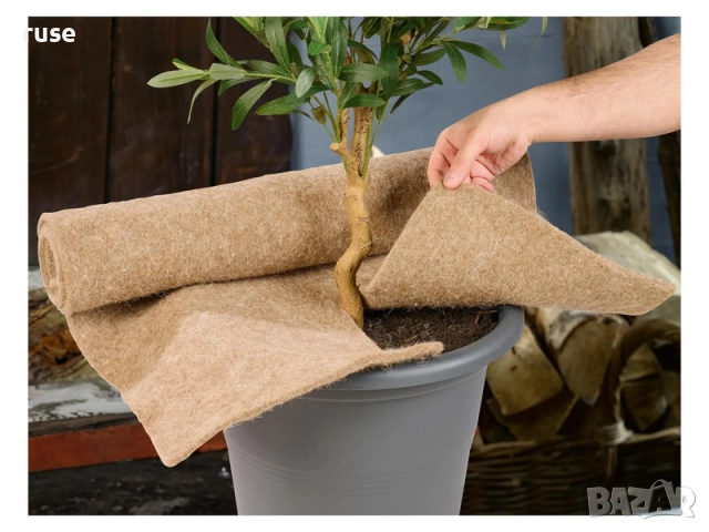 НОВИ! Защитно покривало - мулч за растения от замръзване 100% овча вълна, снимка 3 - Други - 52519030