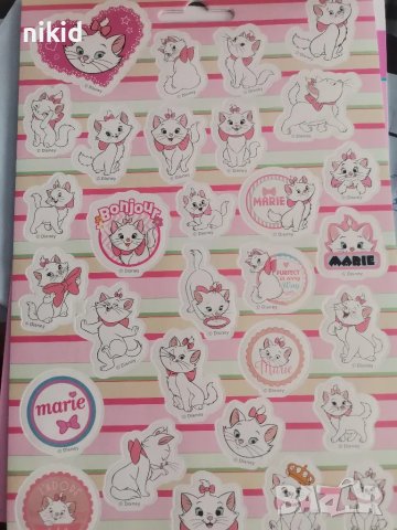 200 бр Коте Мари Marie cat книжка албум самозалепващи лепенки стикери , снимка 8 - Други - 35247966