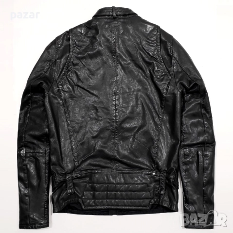 G-STAR RAW Chopper Leather Jacket Оригинално Кожено Яке S, снимка 7 - Якета - 52778096