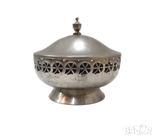 Съветска посребрена купа с капак (11.5), снимка 1