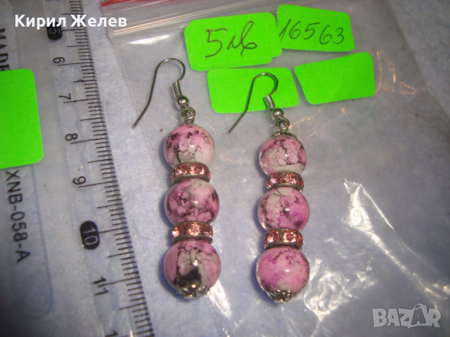 МНОГО КРАСИВИ ХЕНД-МЕЙД ФЕШЪН АРТ ОБЕЦИ с КРИСТАЛЧЕТА 16563, снимка 3 - Обеци - 36507570