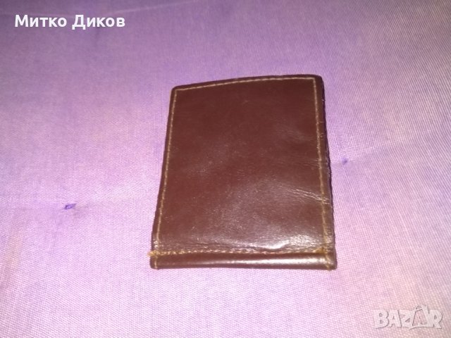 Щипка за пари естествена кожа 100х80мм нова кафява, снимка 3 - Портфейли, портмонета - 40171705