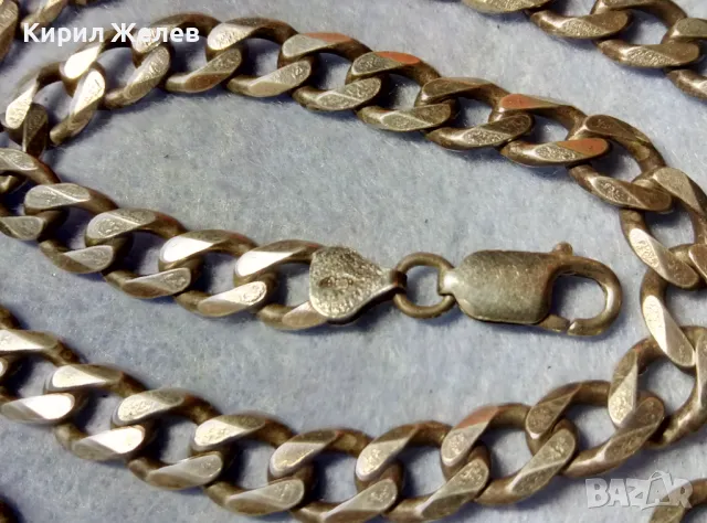 ВНУШИТЕЛЕН СТИЛЕН СРЕБЪРЕН ЛАНЕЦ СРЕБРО 925 ЗДРАВА КЛАСИЧЕСКА ПЛЕТКА 48700, снимка 6 - Колиета, медальони, синджири - 48476971