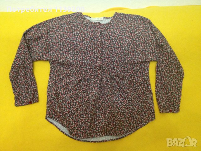 140см памучна блуза Zara 3/4 ръкав, снимка 5 - Детски Блузи и туники - 27156992