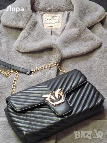 Дамско пухено палто