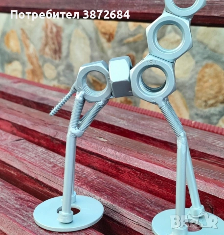 Жираф от болтове и гайки , снимка 3 - Статуетки - 53105314