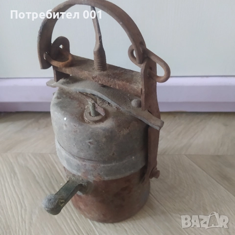 Стара миньорска карбидна лампа, снимка 4 - Къмпинг осветление - 52288890