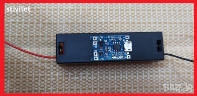 Контролер Литиева батерия Модул зареждане Платка за 5V 1A 18650 TP4056 micro USB +Кутия за  батерии , снимка 1 - Друга електроника - 39460955