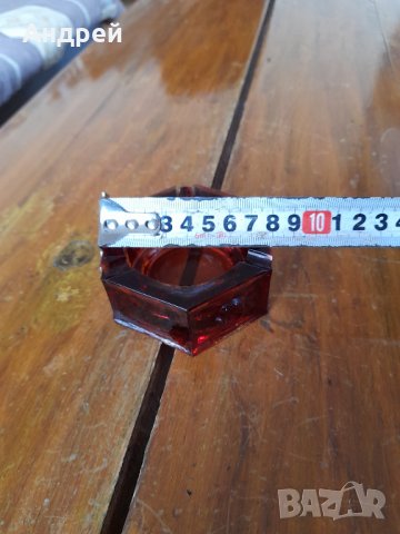 Стар стъклен пепелник #2, снимка 5 - Антикварни и старинни предмети - 32401894