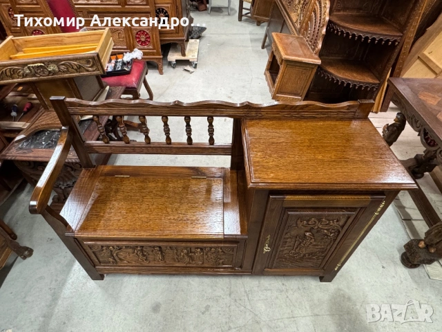 Пейка с шкаф от дъбов масив, снимка 7 - Шкафове - 53530888