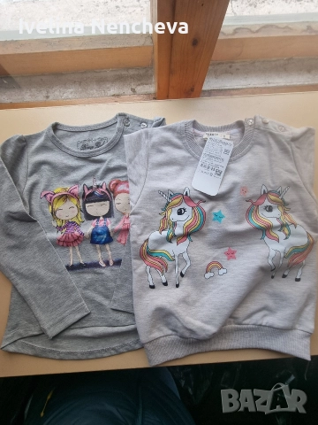 2 за 1, Две блузи 98 размер Момиче, 7лв