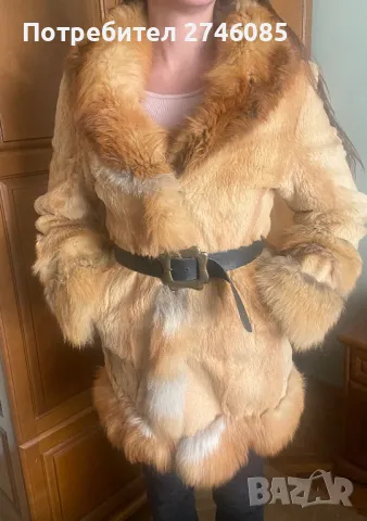 Палто от естествен косъм лисица