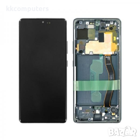 LCD Дисплей С РАМКА за Samsung SM-G770F / GH82-21672A Galaxy S10 Lite / Черен / Оригинал Service Pac