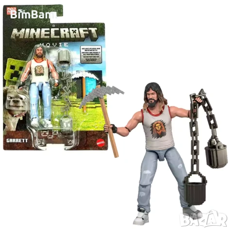 Оригинална подвижна фигура Garrett Minecraft Movie / Mattel