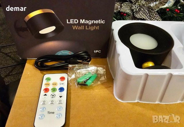Speclux LED стенен аплик димируем магнитен акумулаторен 3 цветни температури, снимка 8 - Лед осветление - 43929729