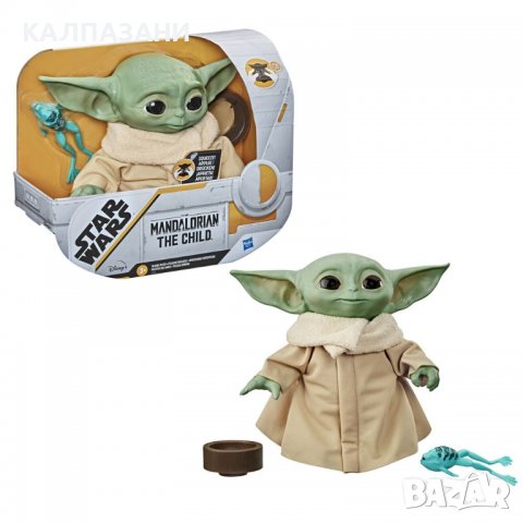 Star Wars The Mandalorian Фигурка бебе Yoda 19 см със звуци Hasbro F1115, снимка 4 - Фигурки - 38094413